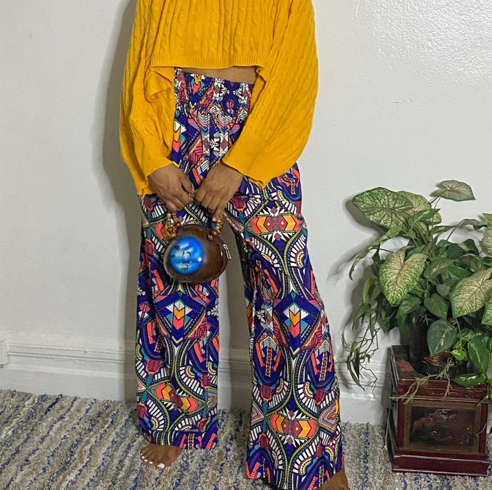 Free flowing wide leg designed pants